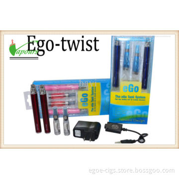 800 Puffs Variable Voltage E Cig Twist With Ce 4 Clearmoizer , 1100mah